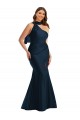 Long Sleeveless Silk like Satin Dark Navy Mermaid Formal Plus Size Evening Gown / Prom Dress / Bridesmaid Dress Newcastle