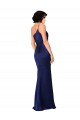 Long Sleeveless Silk like Satin Sapphire A-Line Black Tie Evening Gown / Prom Dress / Bridesmaid Dress Newcastle