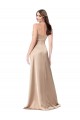 Long Sleeveless Silk like Satin Champagne Pink A-Line Formal Evening Gown / Prom Dress / Bridesmaid Dress Newcastle