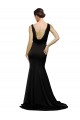 Sweep Train Sleeveless Silk like Satin Black A-Line Formal Evening Gown / Prom Dress / Bridesmaid Dress Newcastle