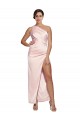 Long Sleeveless Silk like Satin Pink A-Line Semi Formal Evening Dress / Prom Dress / Bridesmaid Dress Newcastle