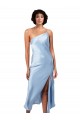 Midi Length Sleeveless Silk like Satin Light Sky Blue A-Line Formal Evening Gown / Prom Dress / Bridesmaid Dress Newcastle