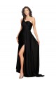 Long Sleeveless Silk like Satin Black A-Line Black Tie Evening Gown / Prom Dress / Bridesmaid Dress Newcastle