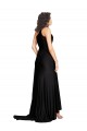 Long Sleeveless Silk like Satin Black A-Line Black Tie Evening Gown / Prom Dress / Bridesmaid Dress Newcastle