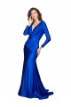Long Long Sleeves Silk like Satin Royal Blue Mermaid Formal Evening Gown / Prom Dress / Bridesmaid Dress Newcastle