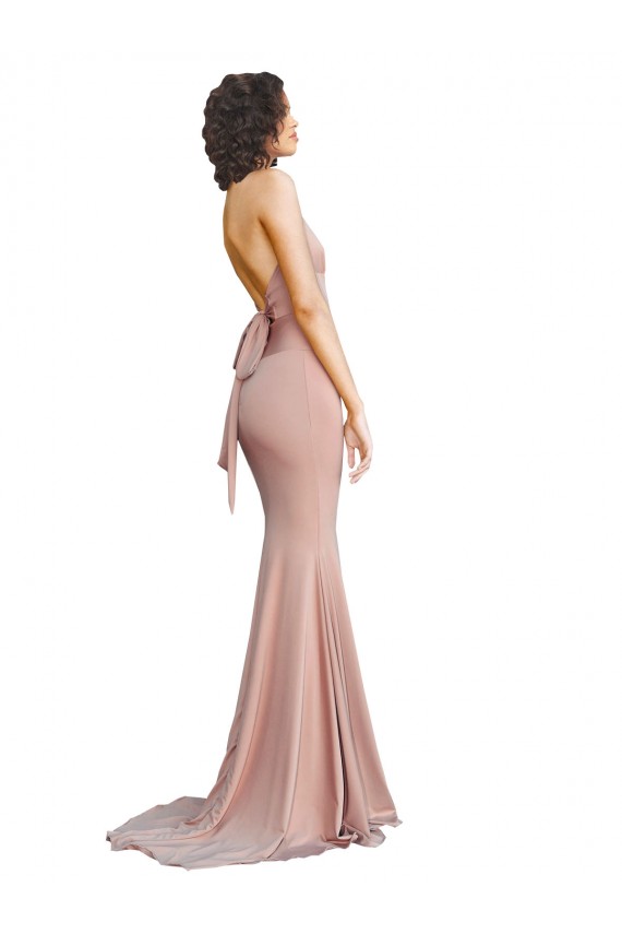 Long Sleeveless Spandex Dusty Pink Mermaid Formal Evening Gown / Prom Dress / Bridesmaid Dress Newcastle