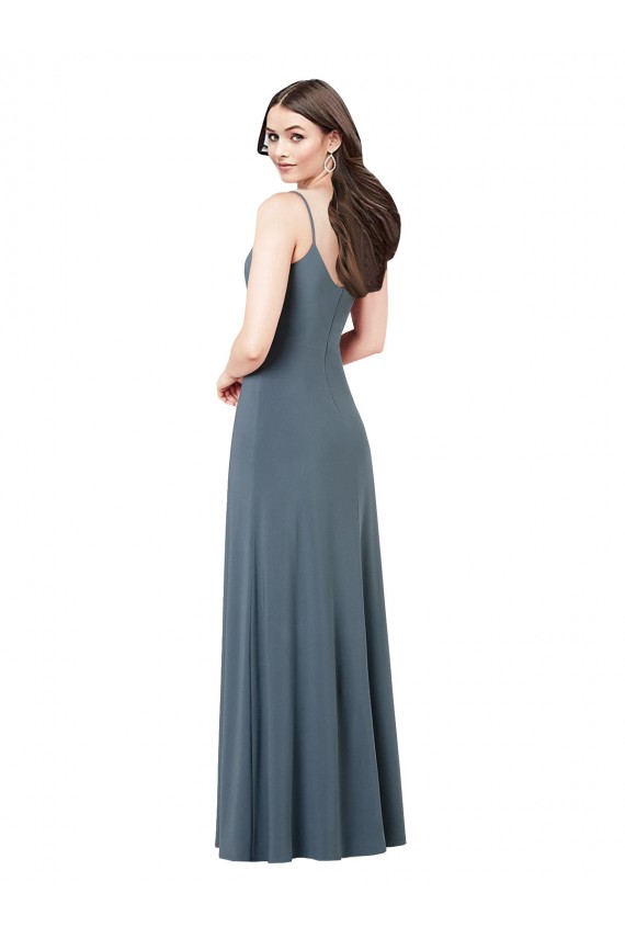 Long Sleeveless Spandex Slate Grey A-Line Prom Dress / Bridesmaid Dress Newcastle