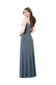 Long Sleeveless Spandex Slate Grey A-Line Prom Dress / Bridesmaid Dress Newcastle
