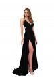 Long Sleeveless Spandex Black A-Line Black Tie Evening Gown / Prom Dress / Bridesmaid Dress Newcastle