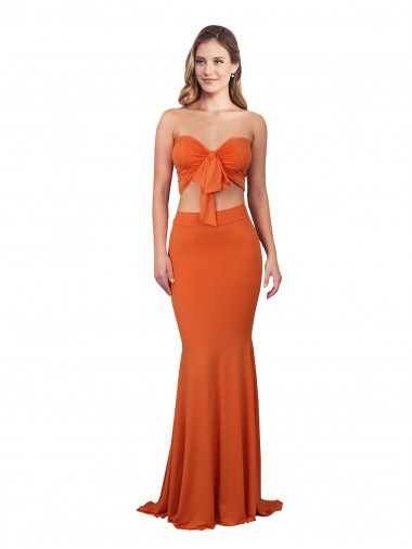 Long Sleeveless Spandex Orange Mermaid Formal Evening Gown / Prom Dress / Bridesmaid Dress Newcastle