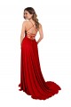 Long Sleeveless Spandex & Lace Red A-Line Semi Formal Evening Dress / Prom Dress / Bridesmaid Dress Newcastle