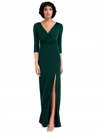 Long Long Sleeves Spandex Dark Green Trumpet Formal Evening Gown / Prom Dress / Bridesmaid Dress Newcastle