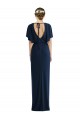 Short Sleeves Long Spandex Dark Navy Sheath Semi Formal Evening Dress / Prom Dress / Bridesmaid Dress Newcastle