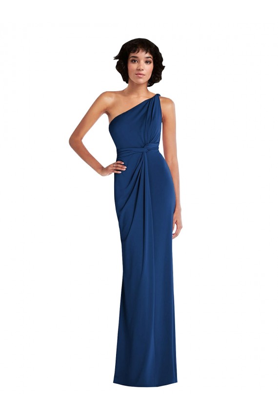 Long Sleeveless Spandex Royal Blue Sheath Semi Formal Evening Dress / Prom Dress / Bridesmaid Dress Newcastle