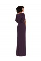 Long Split Sleeves Spandex Grape Sheath Formal Evening Gown / Prom Dress / Bridesmaid Dress Newcastle