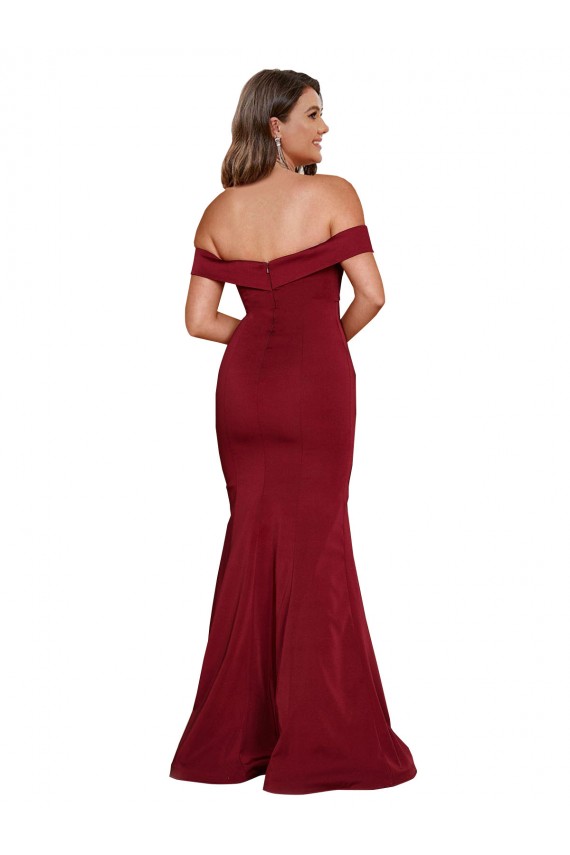 Long Sleeveless Spandex Burgundy Mermaid Formal Plus Size Evening Gown / Prom Dress / Bridesmaid Dress Newcastle