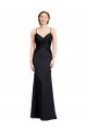 Long Sleeveless Stretch Crepe Black Mermaid Prom Dress / Bridesmaid Dress Newcastle