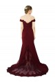Sweep Train Sleeveless Stretch Crepe & Lace Burgundy Gold Mermaid Formal Evening Gown / Prom Dress / Bridesmaid Dress Newcastle
