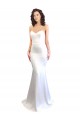 Long Sleeveless Stretch Crepe White Mermaid Formal Evening Gown / Prom Dress / Bridesmaid Dress Newcastle