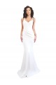 Long Sleeveless Stretch Crepe White Mermaid Black Tie Evening Gown / Prom Dress / Bridesmaid Dress Newcastle