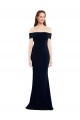 Long Sleeveless Stretch Crepe Dark Navy Off the Shoulder Mermaid Formal Dress / Bridesmaid Dress Newcastle