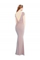 Long Cap Sleeves Stretch Crepe Dusty Pink Mermaid Formal Evening Gown / Prom Dress / Bridesmaid Dress Newcastle