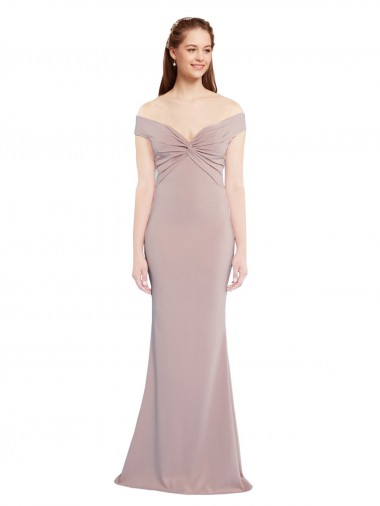 Long Sleeveless Stretch Crepe Dusty Pink Mermaid Formal Evening Gown / Prom Dress / Bridesmaid Dress Newcastle