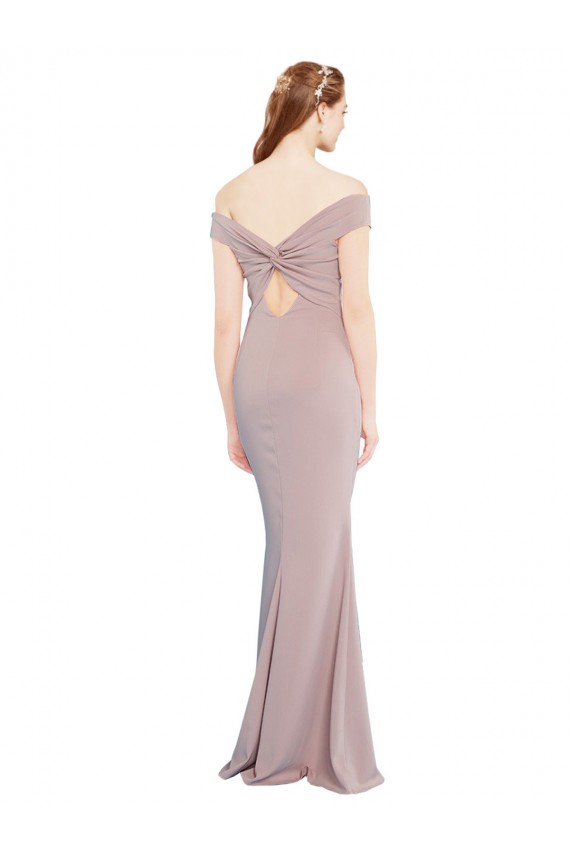 Long Sleeveless Stretch Crepe Dusty Pink Mermaid Formal Evening Gown / Prom Dress / Bridesmaid Dress Newcastle