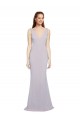 Long Sleeveless Stretch Crepe Arctic Lilac Mermaid Formal Evening Gown / Prom Dress / Bridesmaid Dress Newcastle
