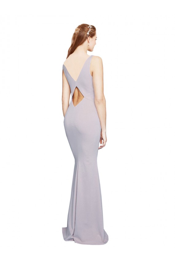 Long Sleeveless Stretch Crepe Arctic Lilac Mermaid Formal Evening Gown / Prom Dress / Bridesmaid Dress Newcastle
