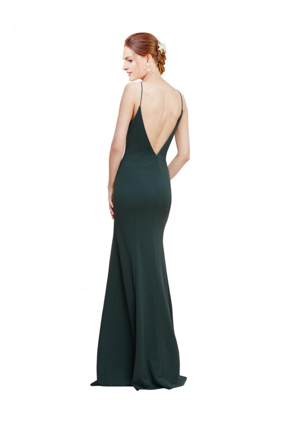 Long Sleeveless Stretch Crepe Pink A-Line Formal Dress / Bridesmaid Dress Newcastle