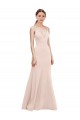 Long Sleeveless Stretch Crepe Pink A-Line Formal Dress / Bridesmaid Dress Newcastle
