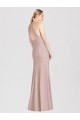 Long Sleeveless Stretch Crepe Dusty Pink Trumpet Semi Formal Evening Dress / Bridesmaid Dress Newcastle