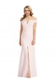 Long Sleeveless Stretch Crepe Pink Trumpet Bridesmaid Dress / Evening Dress Newcastle