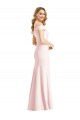 Long Sleeveless Stretch Crepe Pink Trumpet Bridesmaid Dress / Evening Dress Newcastle