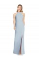 Long Sleeveless Stretch Crepe Light Sky Blue Trumpet Formal Evening Gown / Bridesmaid Dress Newcastle