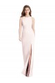 Long Sleeveless Stretch Crepe Pink Trumpet Semi Formal Evening Dress / Prom Dress / Bridesmaid Dress Newcastle