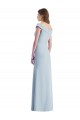 Long Sleeveless Stretch Crepe Light Sky Blue A-Line Black Tie Evening Gown / Bridesmaid Dress Newcastle
