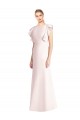 Long Cap Sleeves Stretch Crepe Pink Trumpet Formal Dress / Bridesmaid Dress Newcastle