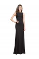 Long Sleeveless Stretch Crepe Black Bateau Neck Mermaid Prom Dress / Bridesmaid Dress Newcastle