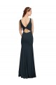 Long Sleeveless Stretch Crepe Black Bateau Neck Mermaid Prom Dress / Bridesmaid Dress Newcastle