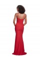 Long Sleeveless Stretch Crepe Red Spaghetti Straps Mermaid Bridesmaid Dress / Evening Dress Newcastle