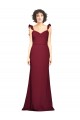 Long Sleeveless Stretch Crepe Burgundy Mermaid Prom Dress / Bridesmaid Dress Newcastle