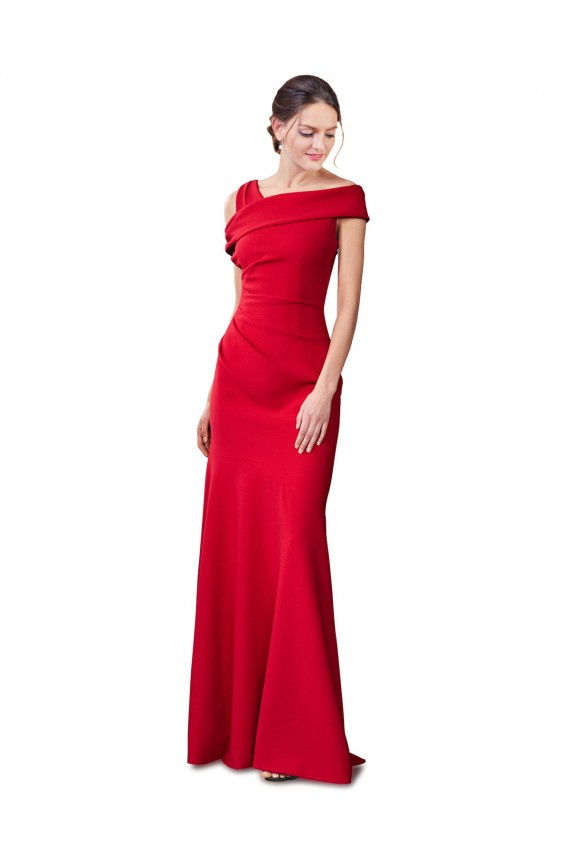 Long Stretch Crepe Red Mermaid Formal Evening Gown / Prom Dress / Bridesmaid Dress Newcastle