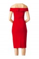 Cocktail Length Sleeveless Stretch Crepe Red Sheath Formal Evening Gown / Prom Dress / Bridesmaid Dress Newcastle