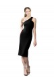 Cocktail Length Sleeveless Stretch Crepe Black Sheath Formal Evening Gown / Prom Dress / Bridesmaid Dress Newcastle