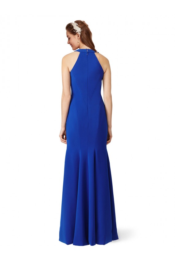 Long Sleeveless Stretch Crepe Royal Blue V-Neck Mermaid Formal Evening Gown / Prom Dress / Bridesmaid Dress Newcastle