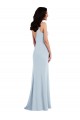 Long Sleeveless Stretch Crepe Light Sky Blue Trumpet Formal Dress / Bridesmaid Dress Newcastle