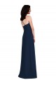 Long Sleeveless Stretch Crepe Dark Navy Trumpet Semi Formal Evening Dress / Bridesmaid Dress Newcastle