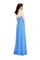 Long Sleeveless Stretch Crepe Peacock Blue Strapless Trumpet Semi Formal Evening Dress / Prom Dress / Bridesmaid Dress Newcastle